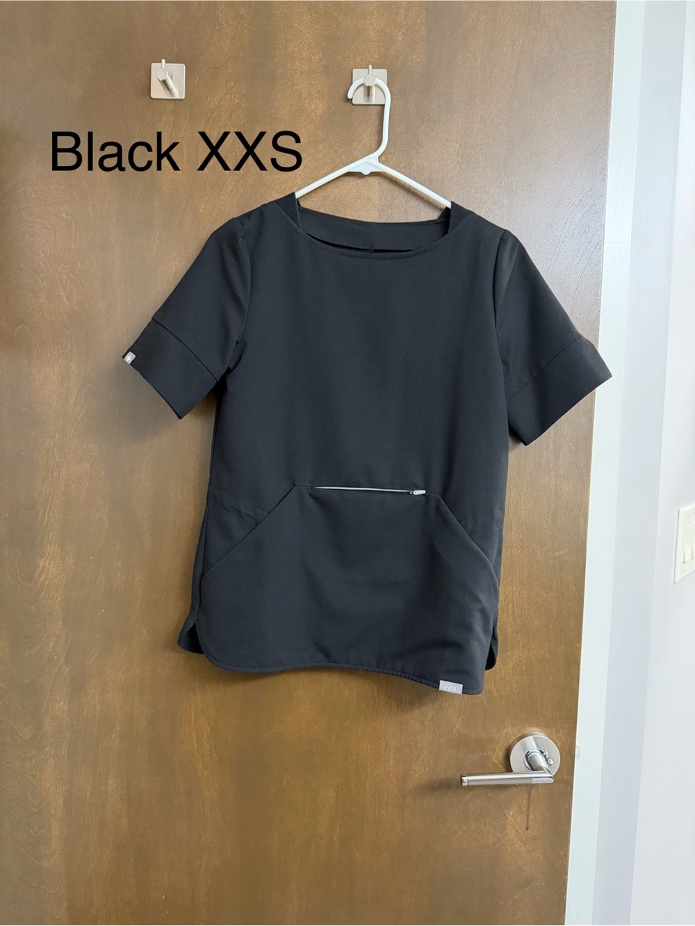Figs black scrub top